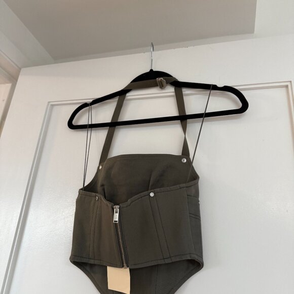 NWT Dion Lee Wrench Denim Corset Pocket Allover Paneling Rivet Detailing Sz 0 - Picture 7 of 8